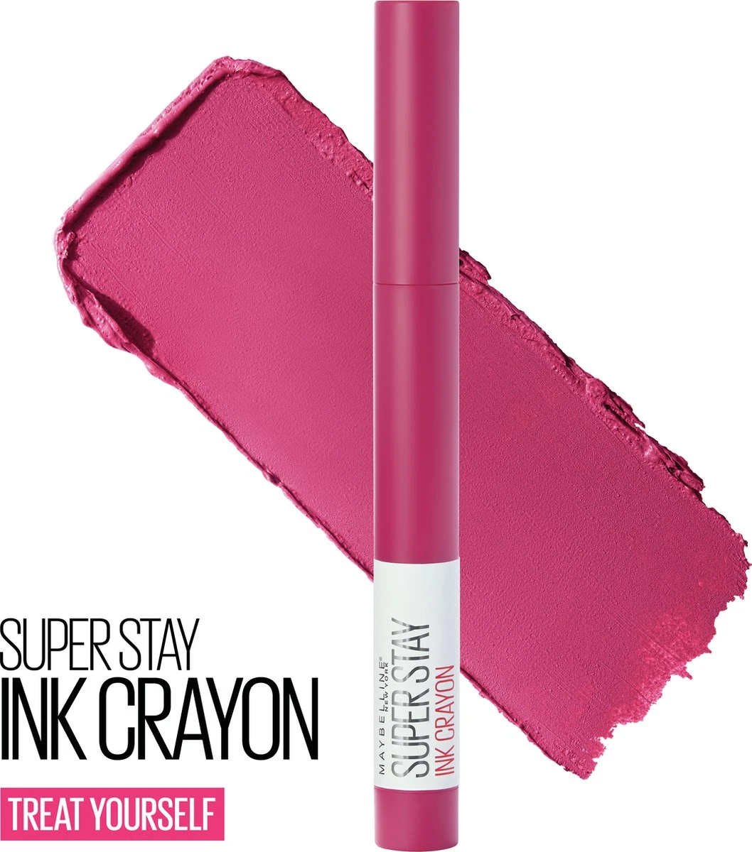 Maybelline SuperStay Ink Crayon Matte Lippenstift - 35 Treat Yourself - Roze -14 Gr - Afbeelding 18