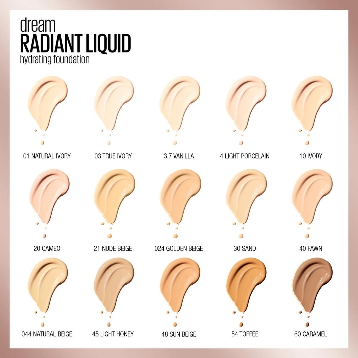 Maybelline Dream Radiant Liquid - 054 Toffee - Foundation Geschikt Voor De Droge Huid Met Hyaluronzuur - 30 Ml - Afbeelding 10