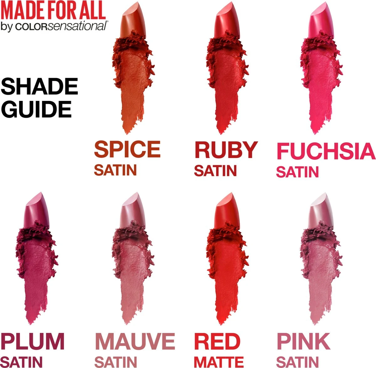 Maybelline Color Sensational Made For All Lippenstift - 382 Red For Me - Rood - Mat - Afbeelding 7
