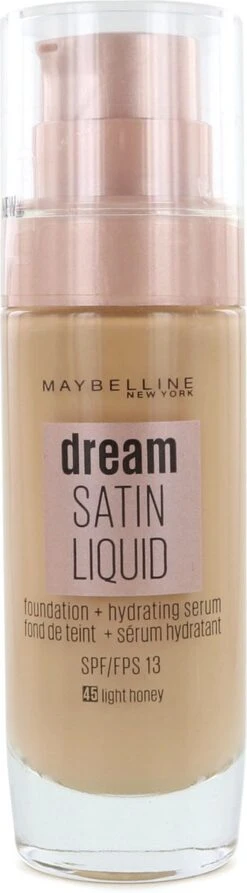 Maybelline Dream Radiant Liquid - 45 Light Honey - Foundation Geschikt Voor De Droge Huid Met Hyaluronzuur - 30 Ml