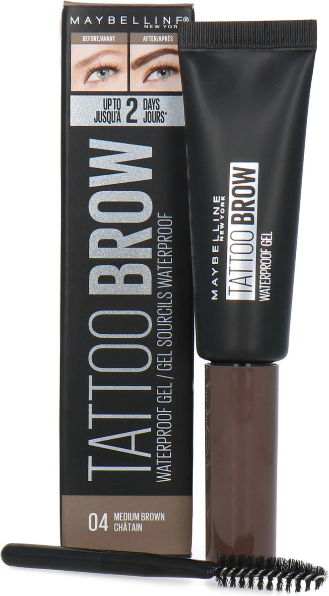 Maybelline Tattoo Brow Waterproof Wenkbrauwgel - 04 Medium Brown - Afbeelding 11