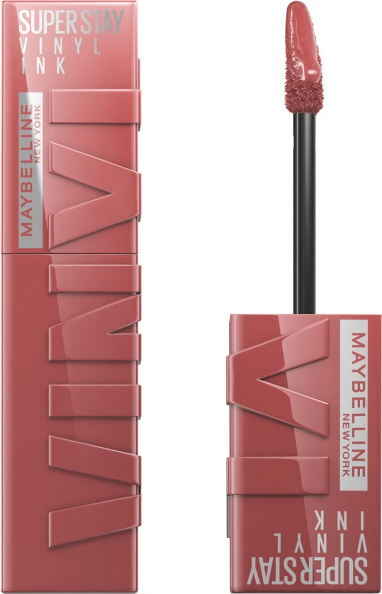 Maybelline New York - SuperStay Vinyl Ink Lipstick - 35 Cheeky - Nude - Langhoudende Lippenstift - 4.2 Ml