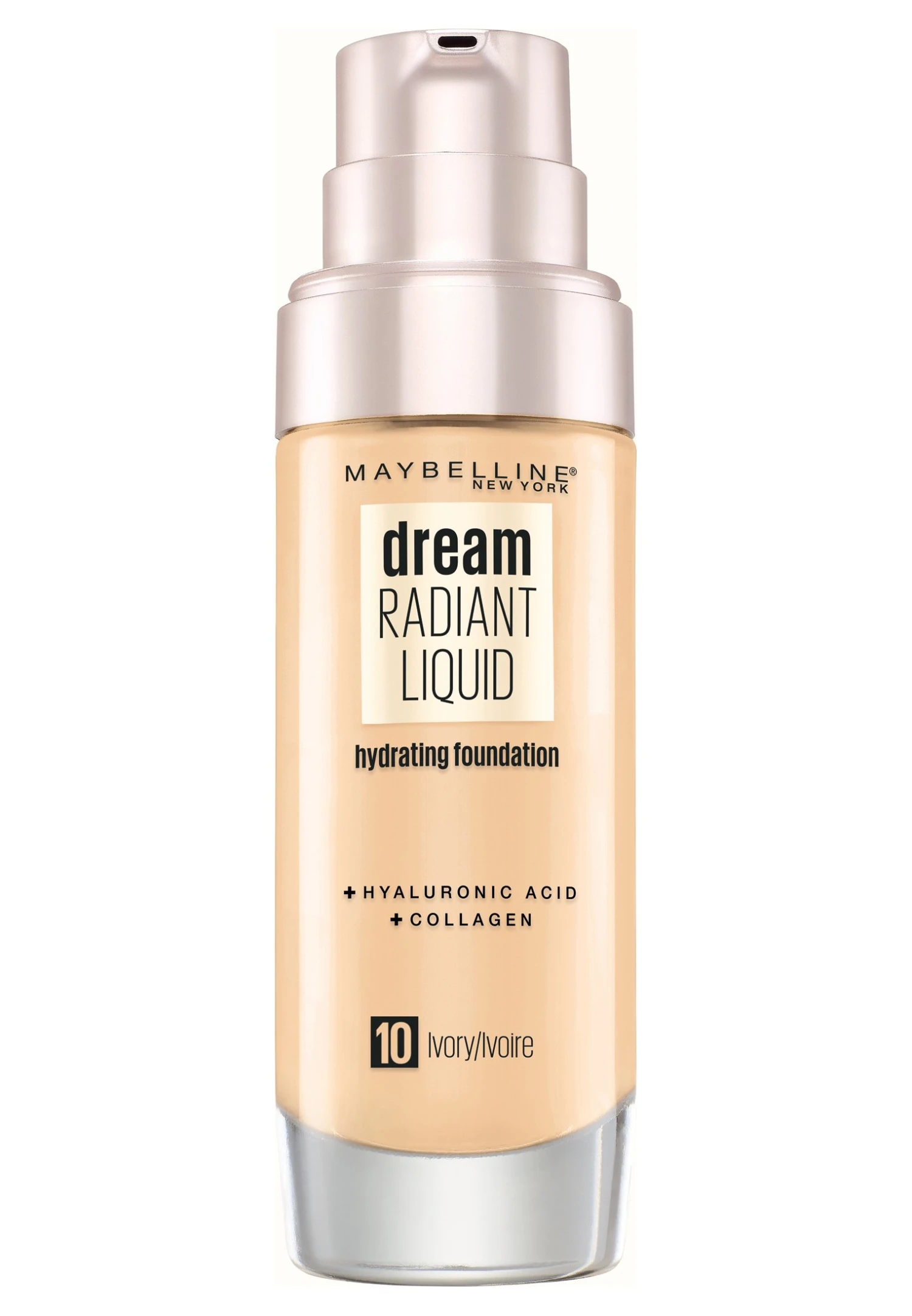 Maybelline New York Dream Radiant Liquid Make-Up - Foundation - 10 Ivory